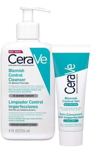 CeraVe Limpiador facial para el acné y puntos negros | Limpiador de ácido  salicílico al 2% y niacinamida