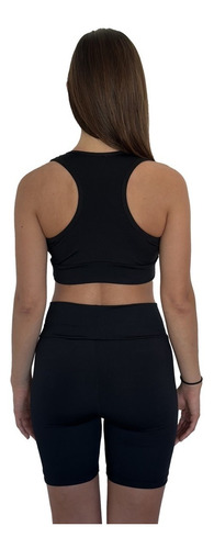 Imagen 2 de 5 de Conjunto Calza Ciclista Biker + Top Fitness
