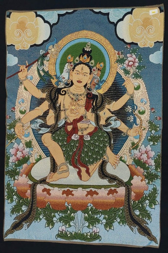 16613 Gigante Thangka Budismo Tibetano Gobelein Oriental