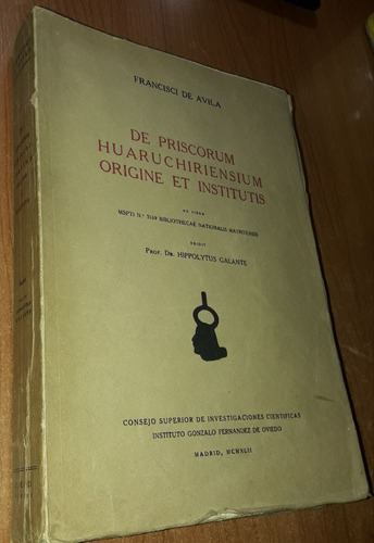 De Priscorum Huaruchiriensium Origine Et Institutis  Latin
