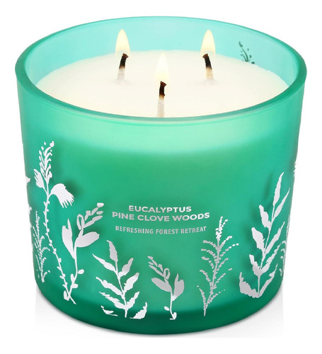 Vela De Soja 3 Mechas Aroma A Bosque 414 G