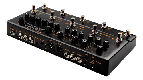 Pedaleira do processador Nux Nme-5 Trident Effects, cor preta