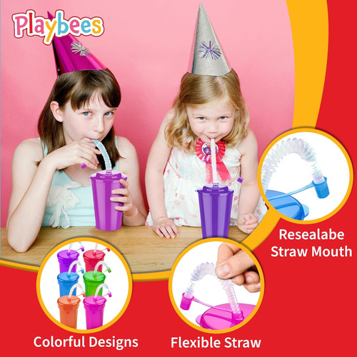 Vasos De Neón Para Beber, 6 Oz., Vasos Coloridos Y A Prueba