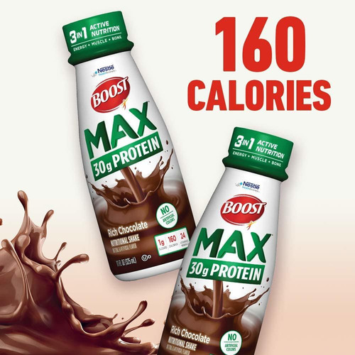 Boost Max Bebida De Proteína, Rich Chocolate, 11 Botella Onz