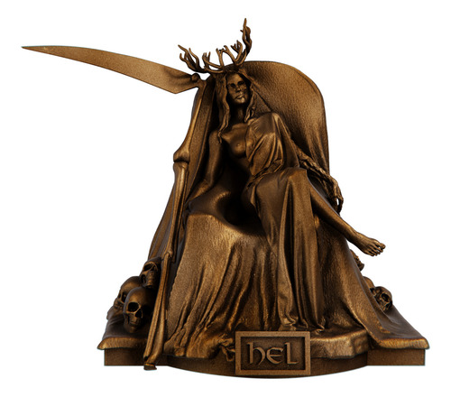 Estátua Imagem Hela - Hel Deusa Do Reino Dos Mortos Cor Cor Cobre Antigo
