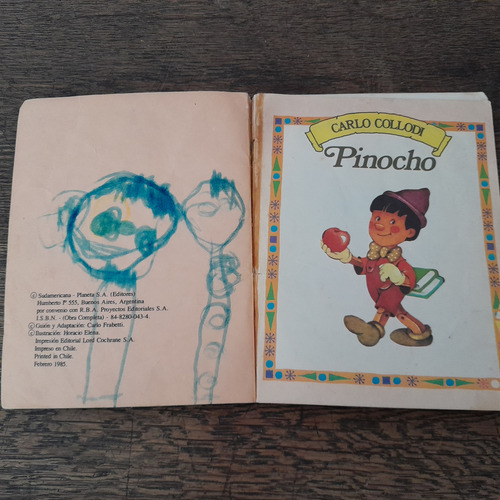 Libro De Cuentos Pinocho Antiguo Vintage (Usado)