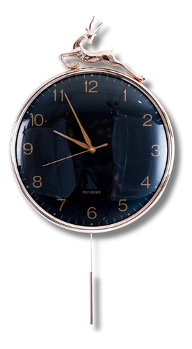Accent Collection Reloj De Péndulo Grande Con Esfera Negra, 