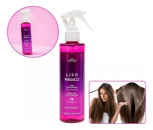 Kit Liso Mágico (shampoo + Condicionador + Fluído) Lowell