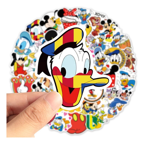 Stickers Autoadhesivos - Pato Donald (50 Unidades)