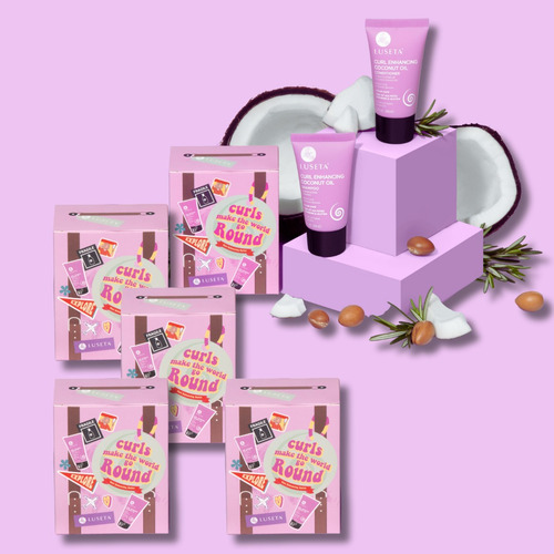 5 Kits De Shampoo Y Acondicionador Luseta Coco Rizos