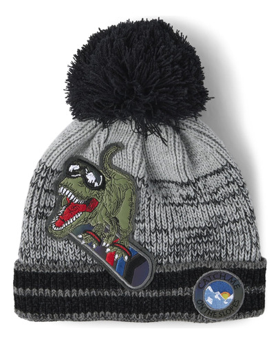 The Childrens Place Gorro Invierno Niños Con Pompón, Dino