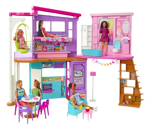 Barbie Conjunto Casa De Férias Malibu Com Acessórios Mattel
