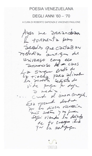 Libro: Poesia Venezuelana Degli Anni  60   70 (italian Edit