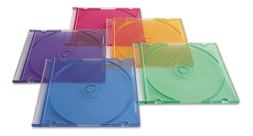 Paquete De 50 Cajas Delgadas Verbatim Cd/dvd, Colores