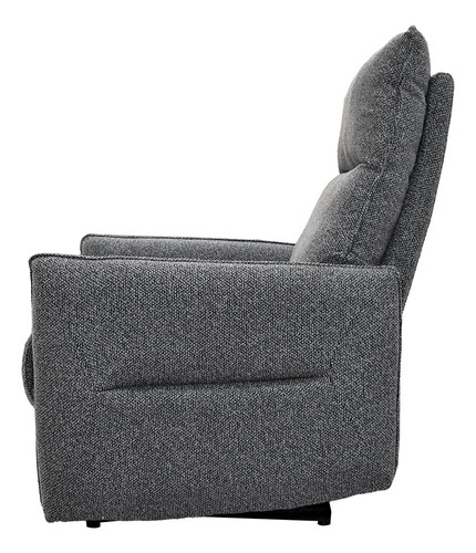 Sillón Reclinable Eléctrico En Tela Sofisticado Color Gris
