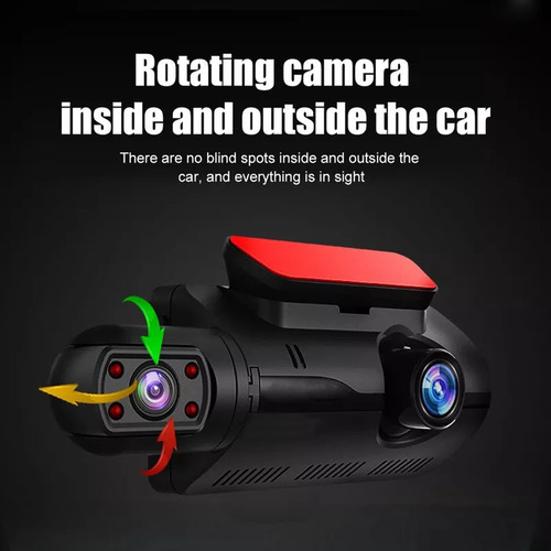 1 Cámara Dvr For Automóvil Con Lente Dual Uber/taxi
