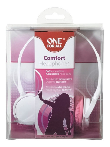 Imagem 2 de 2 de Fone De Ouvido Headphone Comfort Rosa One For All Sv5331