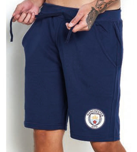 Bermuda Masc Em Moletom Manchester City Licenciada Mmt 56504