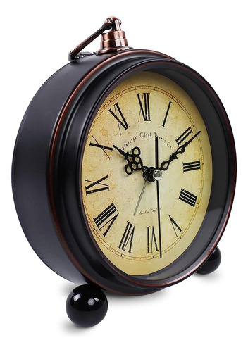 Reloj Despertador Analógico Clásico Pequeño Y Silencioso Con