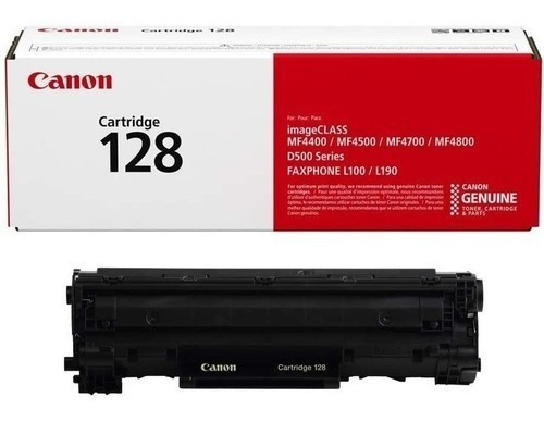 Toner Canon 128 Megro Para/imageclass Mf4890dw Faxl190 /v /v Color De La Tinta Negro