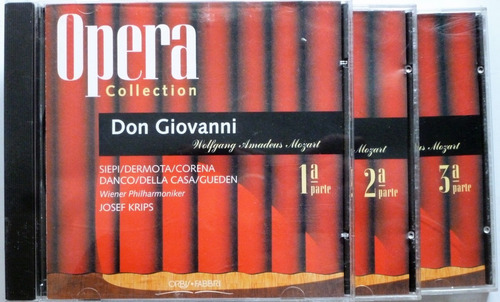 Mozart Don Giovanni Opera 3 Cds Siepi Dermota J. Krips (t) 