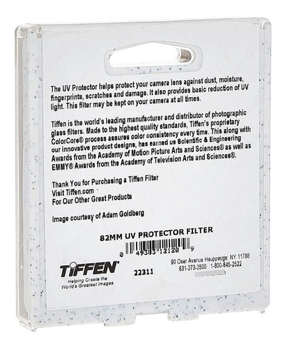 Filtro Protector Uv Tiffen 82mm