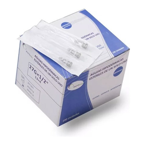 Agujas Descartable Hipodermica 27g-30g X 1/2 13x4 Mninsumos