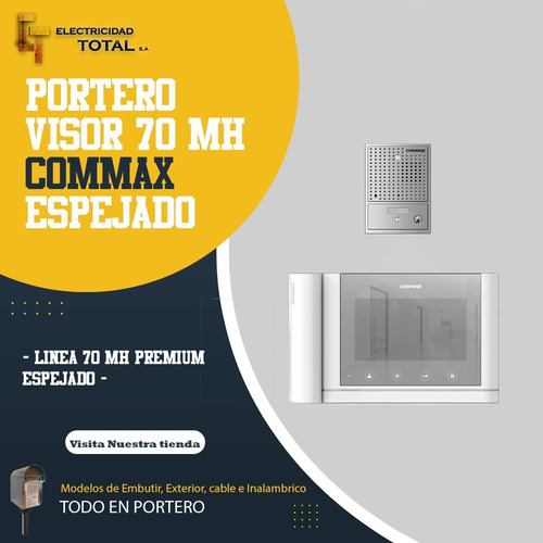 Imagen 2 de 9 de Portero Visor 2 Frentes - 2 Monitores 70mh Commax Espejados