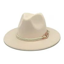 Comprar Sombrero De Fieltro De Ala Ancha Con Cinturón De Anillo