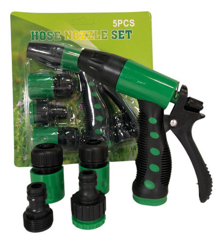 Kit Pistola Riego Manguera Regador Manual Accesorios Acoples