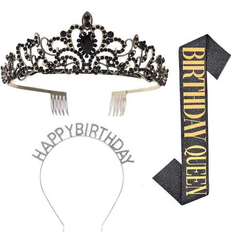 Bandas Para El Cabellocon Para  Birthday Queen  Sash &