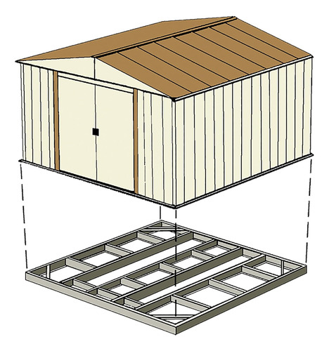 Kit Base Para Cobertizos Fdn106 - Tamaños 4'x10', 8'x6', 10'