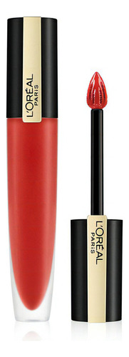 Labial Liquido L'oréal París Rouge Signature I Do Not 113 Acabado Matte