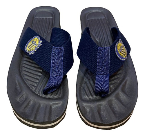 Ojotas Chanclas De Tela Futbol Estampadas Rosario Central