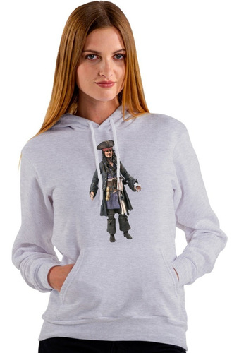Imagen 2 de 5 de Buzo Canguro Johnny Depp Jack Sparrow Unisex Y Niños Cine