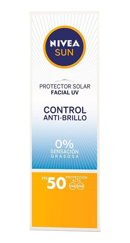 Nivea Protector Solar Facial Sun Matificante X 50 Ml