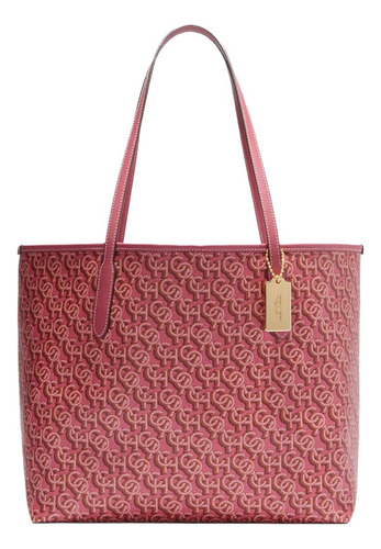 Bolsa Coach Tote Cf342 Imrou Rosa Lona Mujer