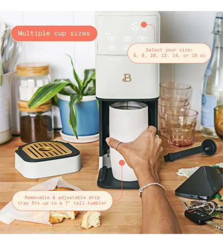 Cafetera Beautiful Touch Programable De 16 Tazas Con Molino (Reacondicionado)