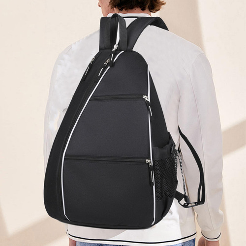 Mochila De Tenis Con Cierre De Cremallera Informal Y