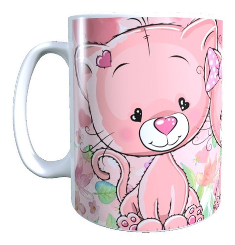 Taza San Valentín Regalo Dia Amor Frase Te Adoro, Gatitos