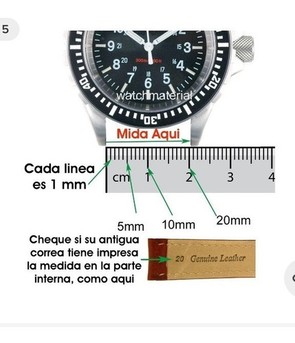 Correa Para Rolex Piel 19, 20 Y 22 Mm Cafe O Negra C/hebilla
