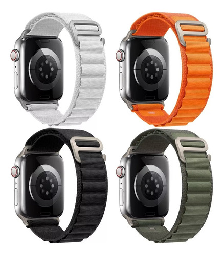 4pzs Correa Para Apple Watch Ultra Tela Alpin Serie 8/7/6/54