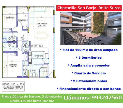 Imagen 4 de 7 de Departamentos Estreno En Chacarilla San Borja Limite Surco Cerca A Pentagonito