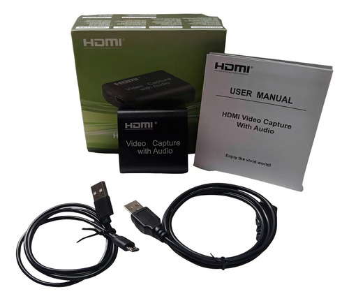 Captura de vídeo USB 3.0 Hdmi com áudio e microfone 4k