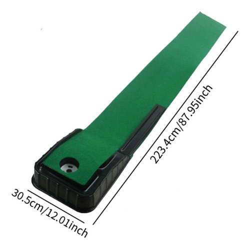 Tapete De Golf Con 3 Pelotas, Entrenador De Putter Rojo