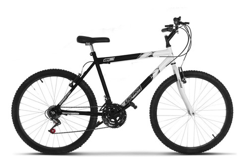 Bicicleta  de passeio Ultra Bikes Bike Aro 26 18v freios v-brakes cor preto-fosco/branco