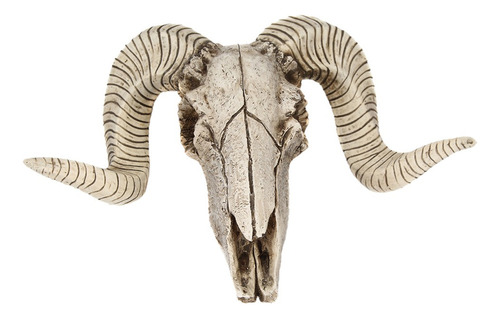 Resina Cabra Cráneo Cabeza De Animal Escultura Decoración Ym