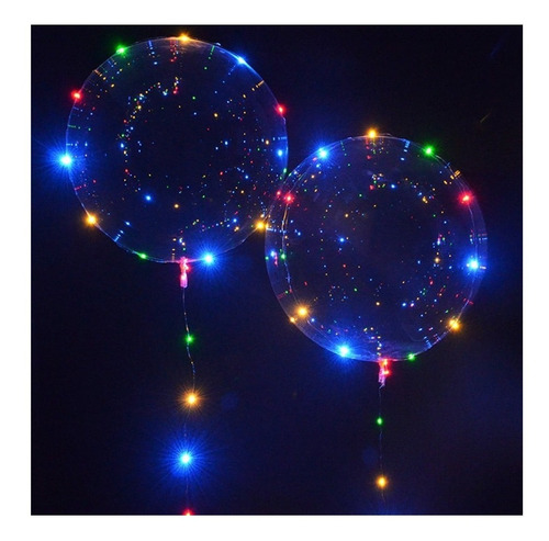 Globo Luminoso Led Cristal Alambre Multicolor 3 Metros Pilas