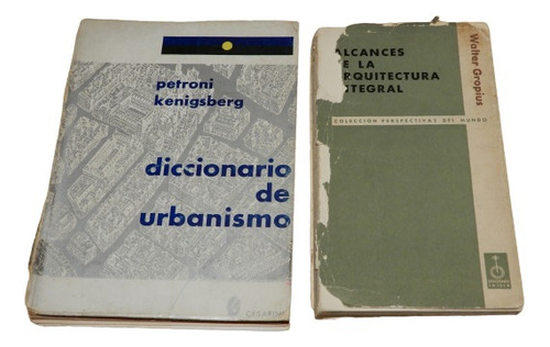 Lote 2 Libros Arquitectura. Gropius, Diccionario Urbanismo.