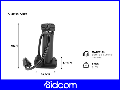 Inflador De Pie Gadnic 160 Psi De Alta Presión Universal